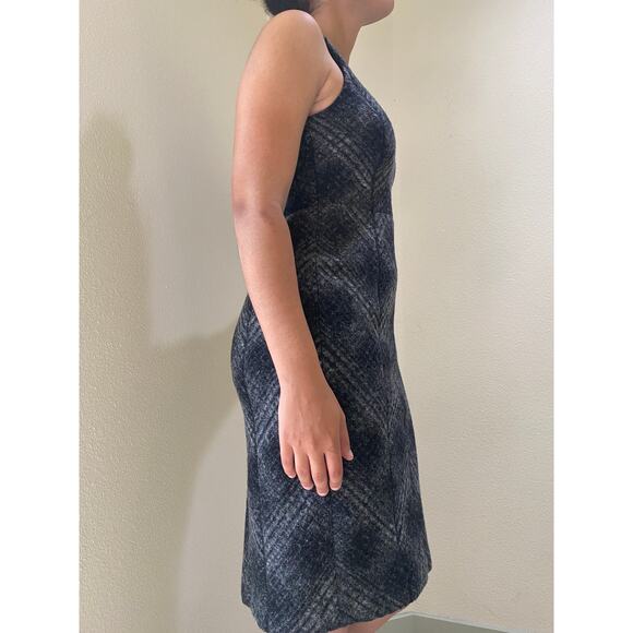 Banana Republic Wool-Blend Sheath Dress 2 Petite- lined, gray - Picture 2 of 9